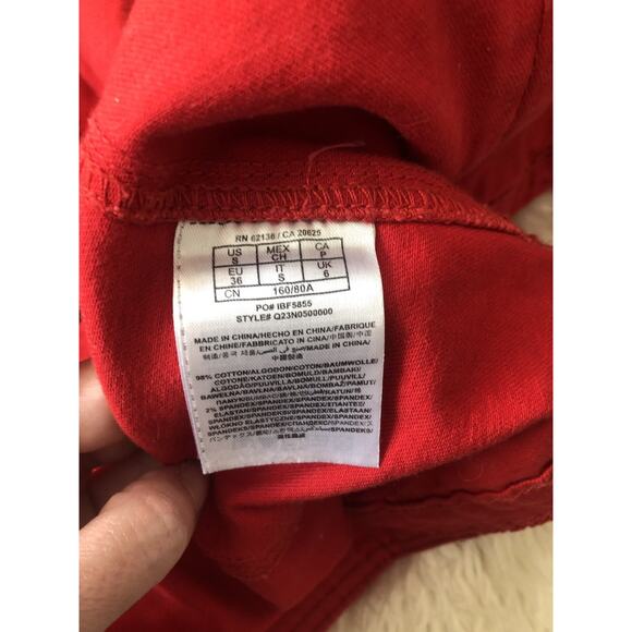 Guess Denim Jacket Womens Small Red Button Up Jean Trucker Biker H1 - Picture 7 of 8